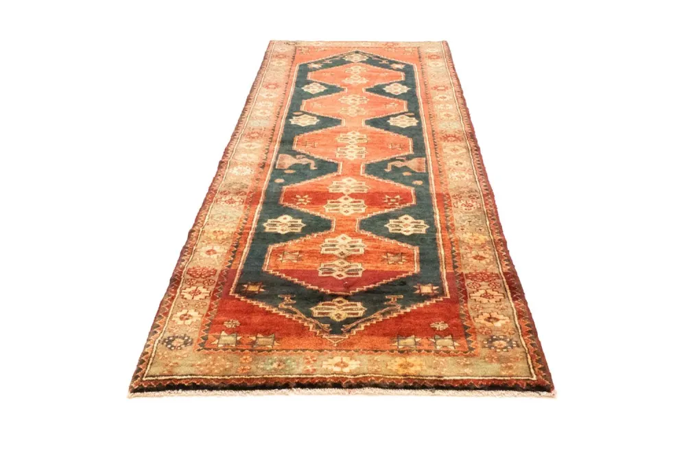 Løper Persisk teppe - Nomadisk - 286 x 107 cm - oransje