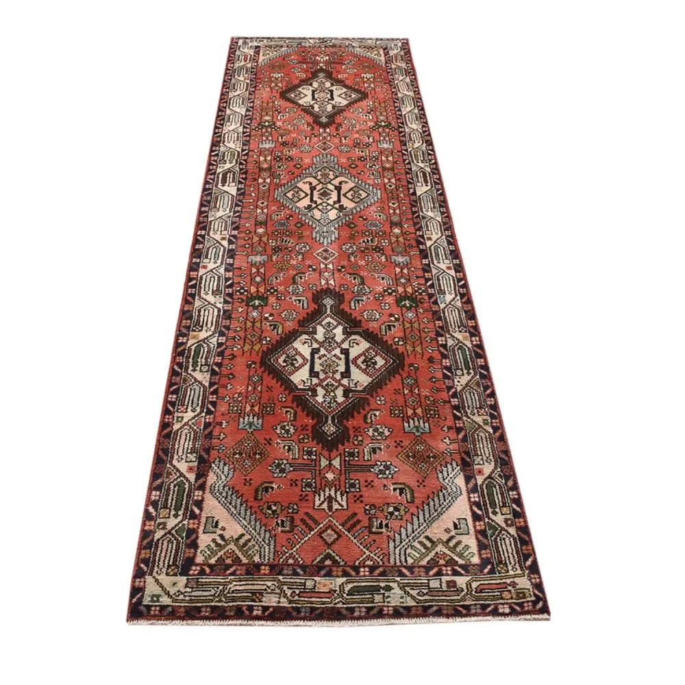 Løper Persisk teppe - Nomadisk - 286 x 75 cm - lys rød