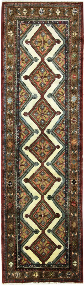 Løper Persisk teppe - Nomadisk - 286 x 83 cm - mørk beige