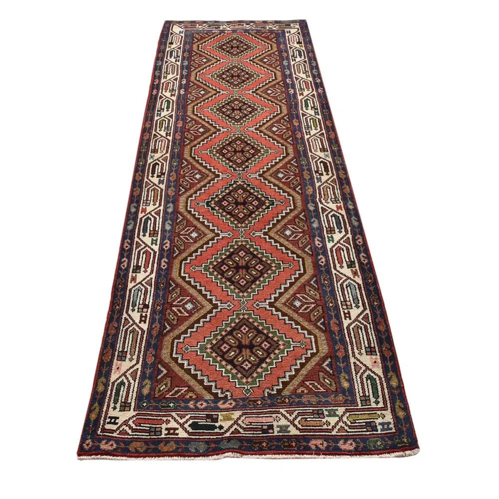 Løper Persisk teppe - Nomadisk - 290 x 83 cm - lys rød