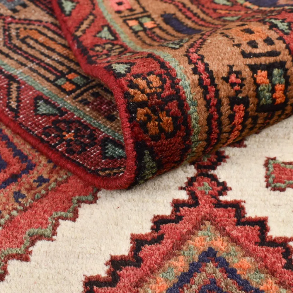 Løper Persisk teppe - Nomadisk - 294 x 80 cm - mørk beige