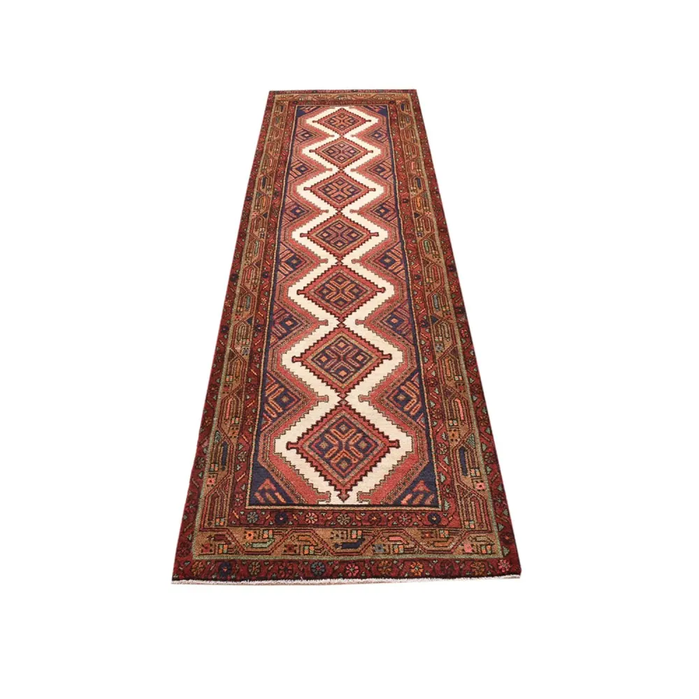 Løper Persisk teppe - Nomadisk - 294 x 80 cm - mørk beige