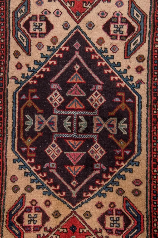 Løper Persisk teppe - Nomadisk - 296 x 75 cm - beige