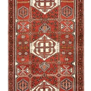 Løper Persisk teppe - Nomadisk - 297 x 103 cm - rød