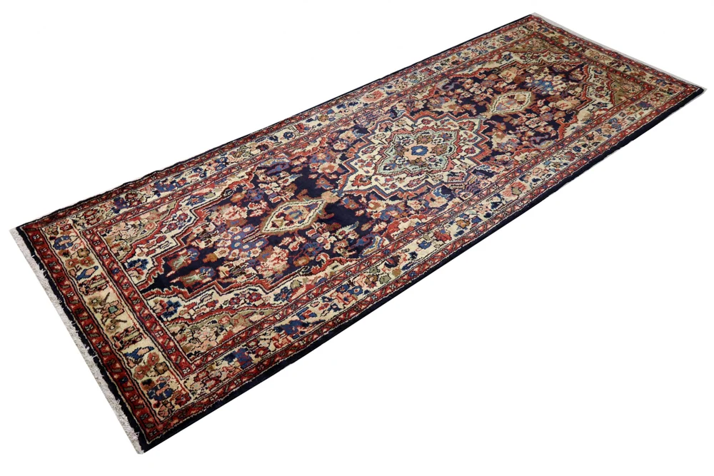Løper Persisk teppe - Nomadisk - 297 x 110 cm - mørk beige