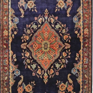 Løper Persisk teppe - Nomadisk - 297 x 111 cm - mørkeblå