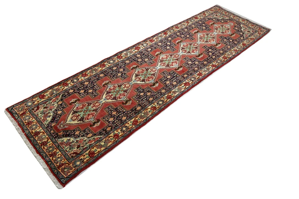 Løper Persisk teppe - Nomadisk - 297 x 88 cm - rød