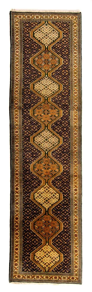 Løper Persisk teppe - Nomadisk - 297 x 70 cm - mørkeblå
