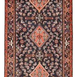 Løper Persisk teppe - Nomadisk - 300 x 107 cm - mørkeblå