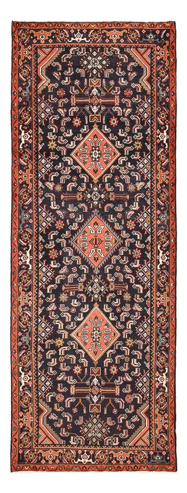 Løper Persisk teppe - Nomadisk - 300 x 107 cm - mørkeblå