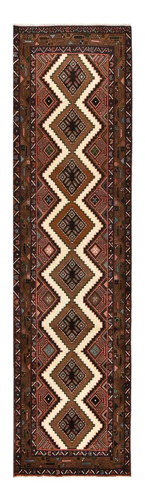 Løper Persisk teppe - Nomadisk - 302 x 80 cm - flerfarget