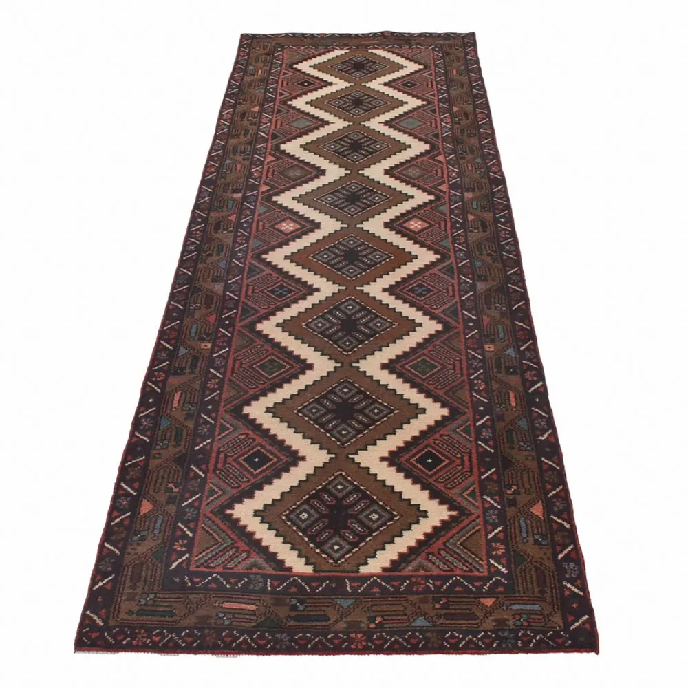 Løper Persisk teppe - Nomadisk - 302 x 80 cm - flerfarget