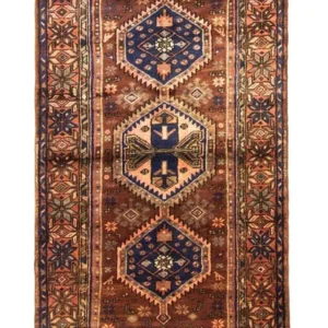 Løper Persisk teppe - Nomadisk - 303 x 115 cm - blå