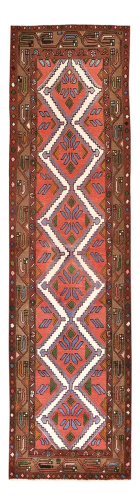 Løper Persisk teppe - Nomadisk - 303 x 81 cm - rød