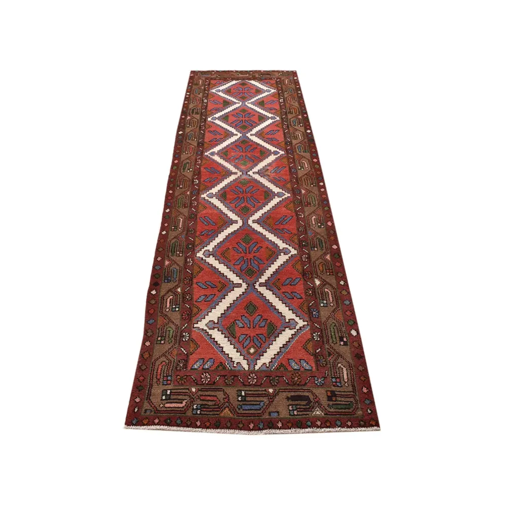 Løper Persisk teppe - Nomadisk - 303 x 81 cm - rød