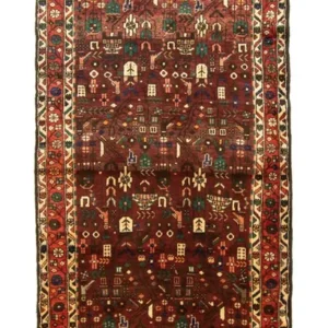 Løper Persisk teppe - Nomadisk - 306 x 111 cm - brun