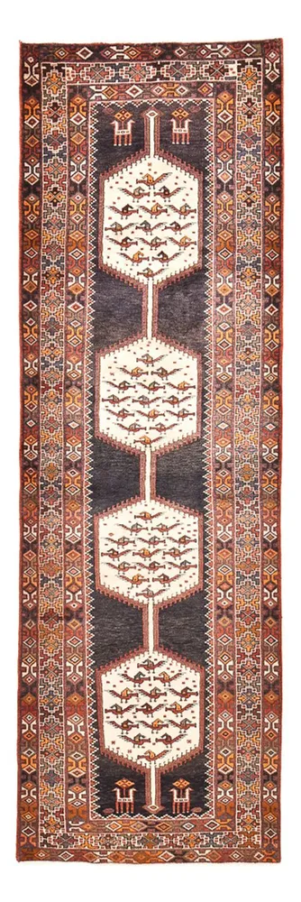 Løper Persisk teppe - Nomadisk - 309 x 104 cm - flerfarget