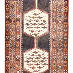 Løper Persisk teppe - Nomadisk - 309 x 104 cm - flerfarget