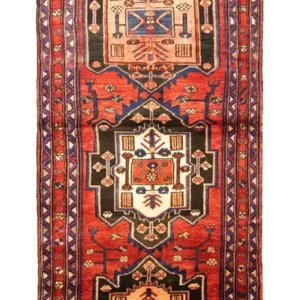 Løper Persisk teppe - Nomadisk - 312 x 106 cm - rød