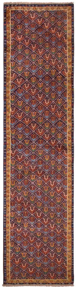 Løper Persisk teppe - Nomadisk - 312 x 78 cm - flerfarget
