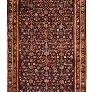 Løper Persisk teppe - Nomadisk - 313 x 113 cm - mørk rød