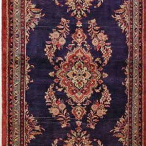 Løper Persisk teppe - Nomadisk - 313 x 127 cm - mørkeblå