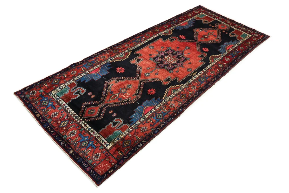 Løper Persisk teppe - Nomadisk - 315 x 128 cm - rød