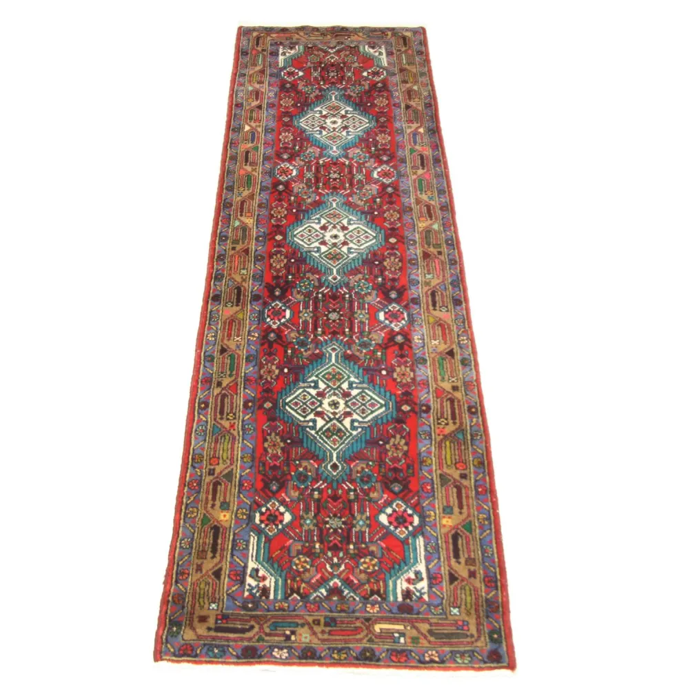 Løper Persisk teppe - Nomadisk - 317 x 82 cm - rød