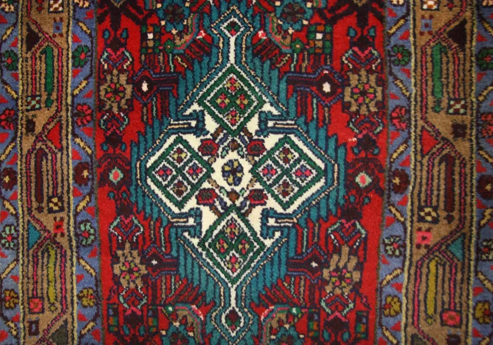 Løper Persisk teppe - Nomadisk - 317 x 82 cm - rød