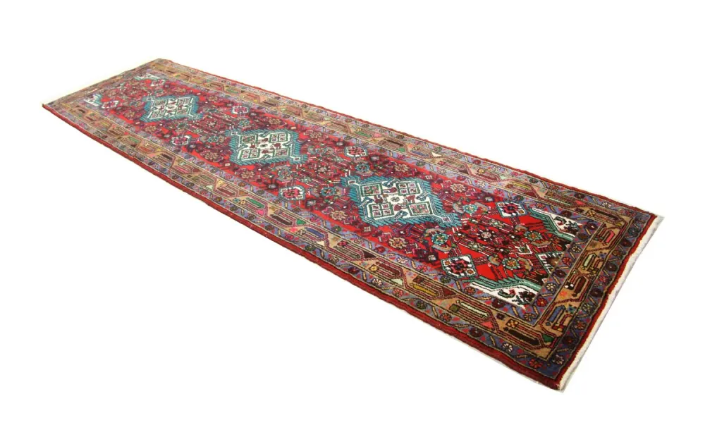 Løper Persisk teppe - Nomadisk - 317 x 82 cm - rød