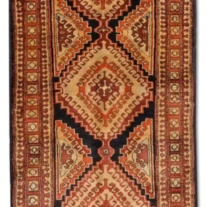 Løper Persisk teppe - Nomadisk - 318 x 117 cm - mørkeblå