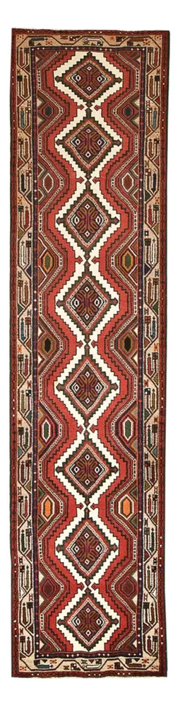 Løper Persisk teppe - Nomadisk - 318 x 73 cm - rød