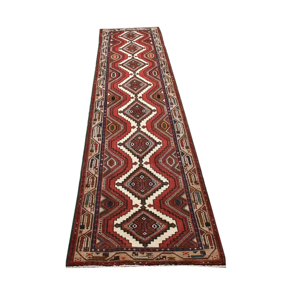 Løper Persisk teppe - Nomadisk - 318 x 73 cm - rød