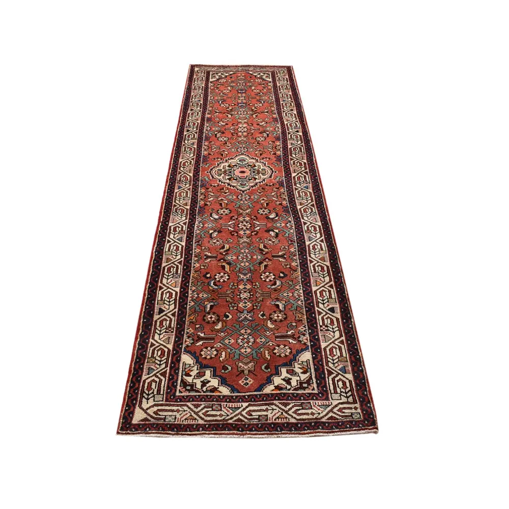 Løper Persisk teppe - Nomadisk - 320 x 85 cm - lys rød