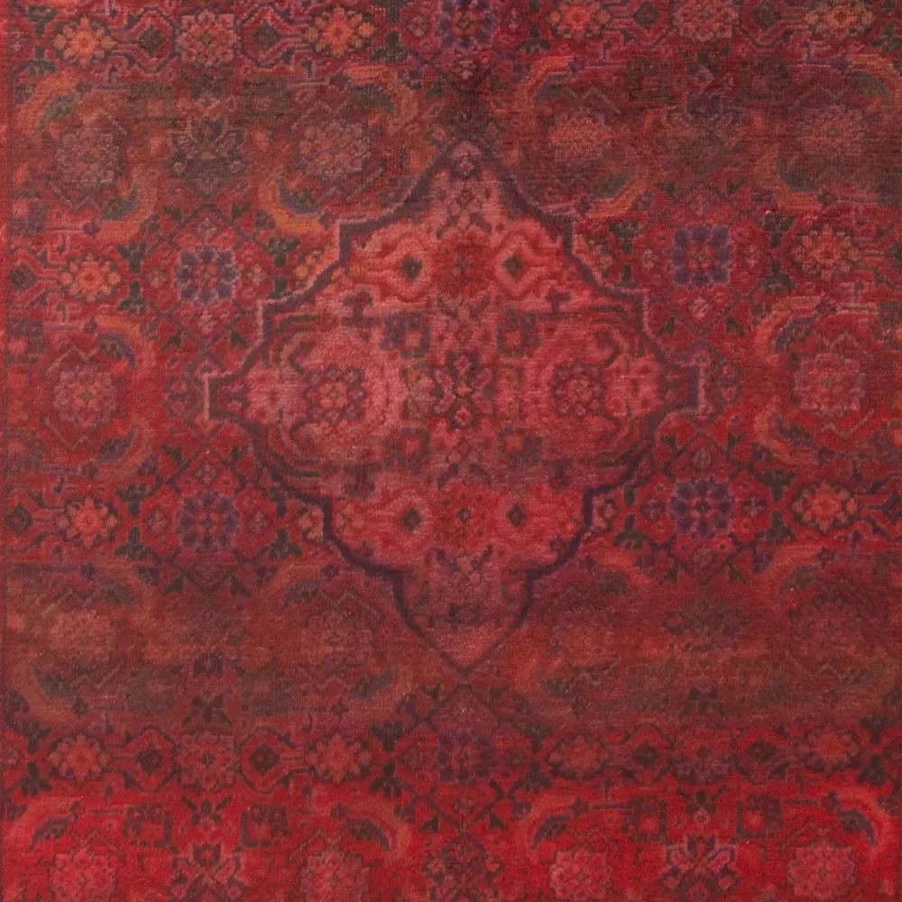 Løper Persisk teppe - Nomadisk - 323 x 115 cm - mørk rød