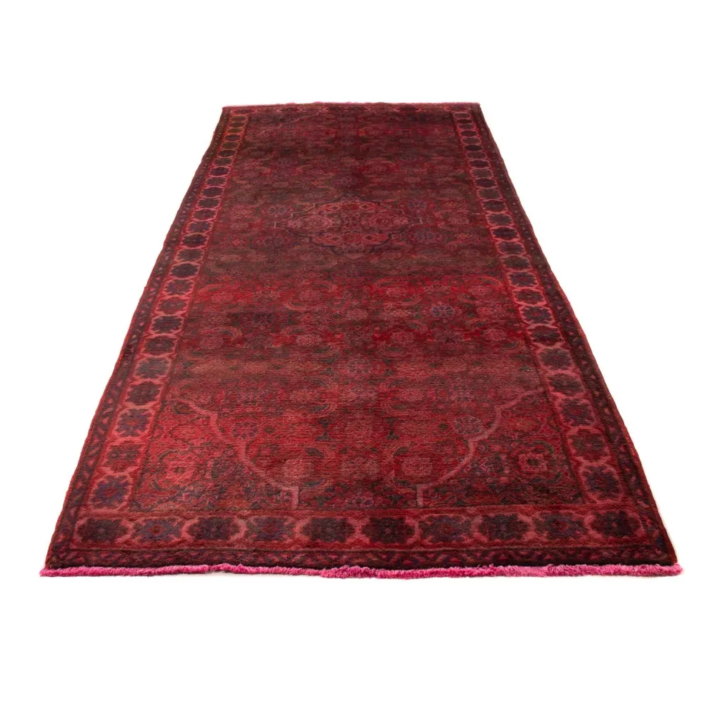 Løper Persisk teppe - Nomadisk - 323 x 115 cm - mørk rød