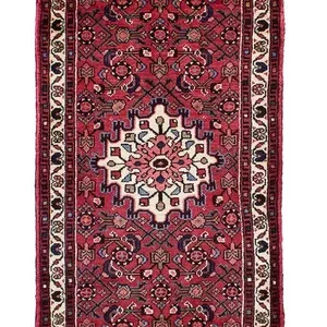 Løper Persisk teppe - Nomadisk - 323 x 78 cm - mørk rød