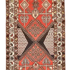 Løper Persisk teppe - Nomadisk - 338 x 121 cm - flerfarget