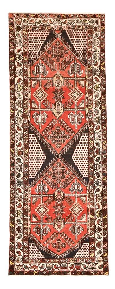 Løper Persisk teppe - Nomadisk - 338 x 121 cm - flerfarget