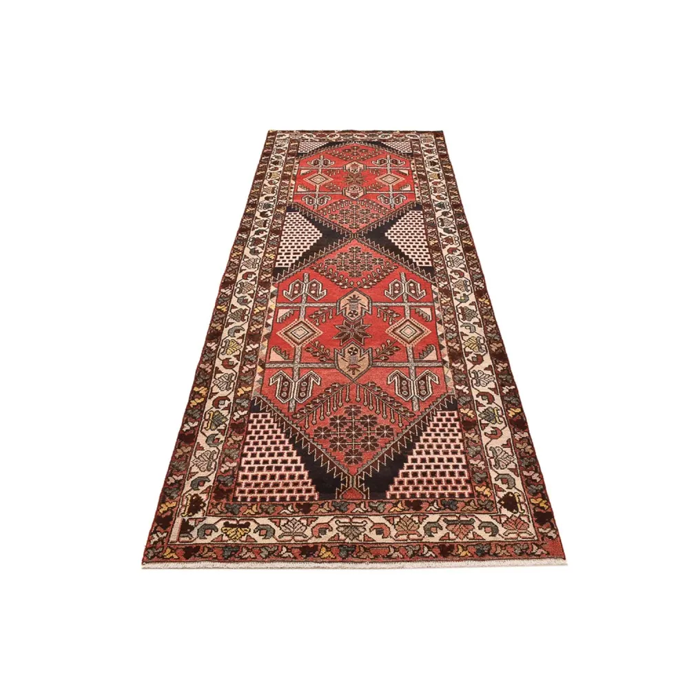 Løper Persisk teppe - Nomadisk - 338 x 121 cm - flerfarget