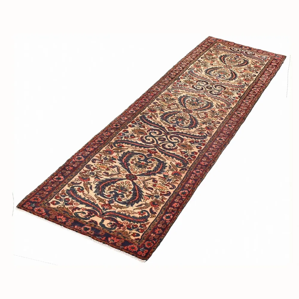 Løper Persisk teppe - Nomadisk - 345 x 77 cm - mørk beige