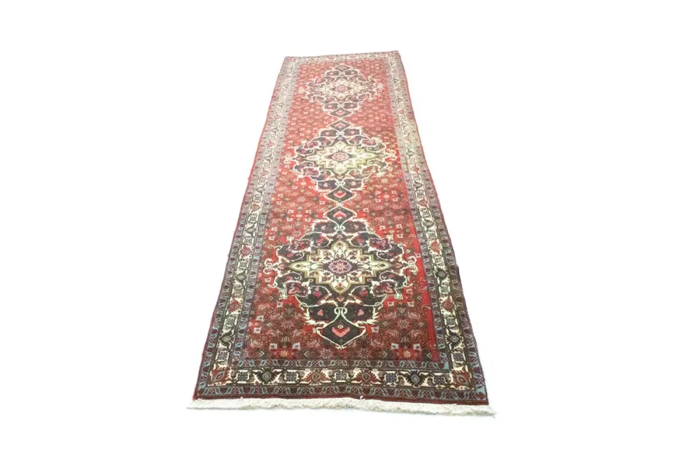 Løper Persisk teppe - Nomadisk - 372 x 95 cm - rød