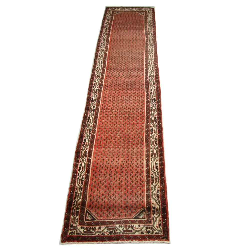 Løper Persisk teppe - Nomadisk - 387 x 80 cm - rød