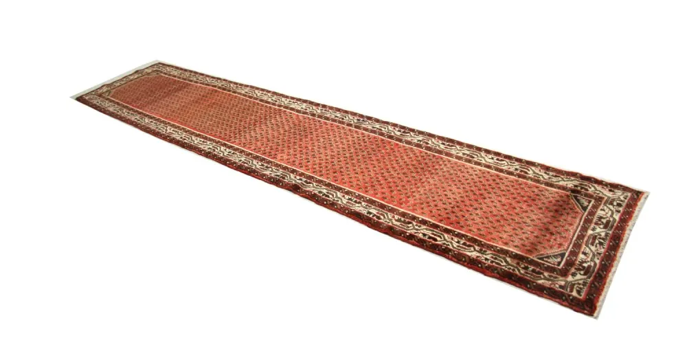 Løper Persisk teppe - Nomadisk - 387 x 80 cm - rød