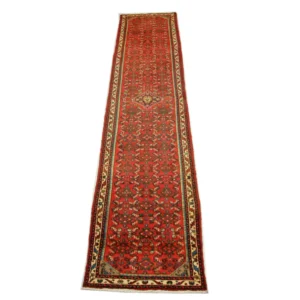 Løper Persisk teppe - Nomadisk - 387 x 80 cm - rød