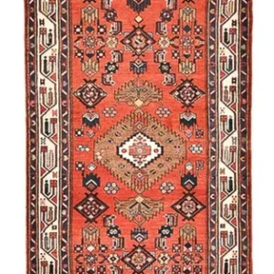 Løper Persisk teppe - Nomadisk - 388 x 108 cm - rød