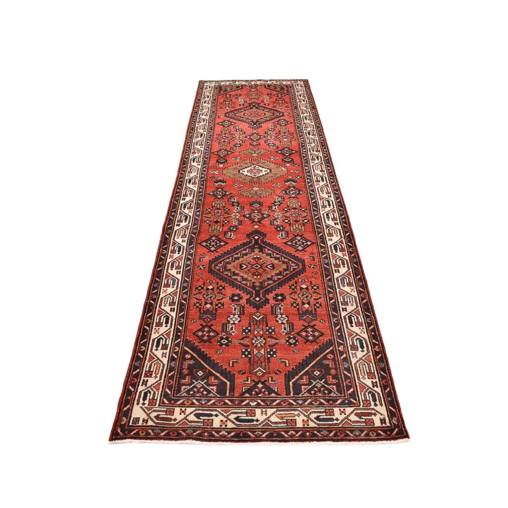 Løper Persisk teppe - Nomadisk - 388 x 108 cm - rød