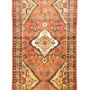 Løper Persisk teppe - Nomadisk - 400 x 101 cm - oransje