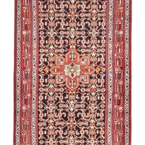Løper Persisk teppe - Nomadisk - 403 x 120 cm - lys rød