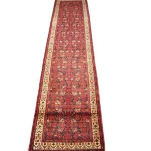 Løper Persisk teppe - Nomadisk - 403 x 90 cm - rød